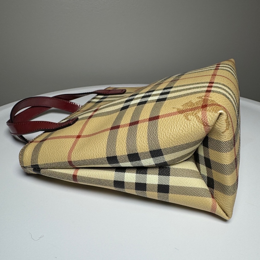 Burberry Haymarket Check PVC and Leather Mini Oxford Tote - Picture 6 of 15